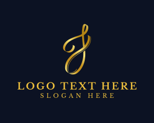 Premium - Feminine Elegant Letter J logo design