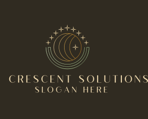 Crescent Moon Star logo design