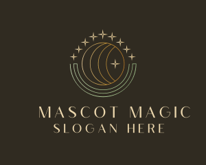 Crescent Moon Star logo design