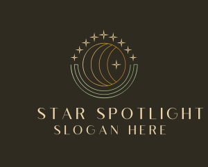 Crescent Moon Star logo design