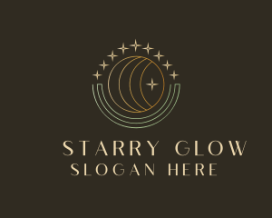 Crescent Moon Star logo design