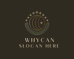 Mystic - Crescent Moon Star logo design