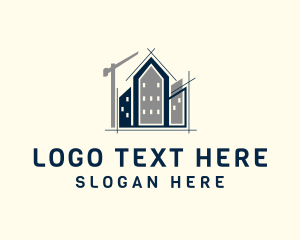 Construction - Real Estate Architecture Building logo design