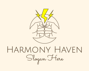 Harmony - Friendship Fist Bump logo design