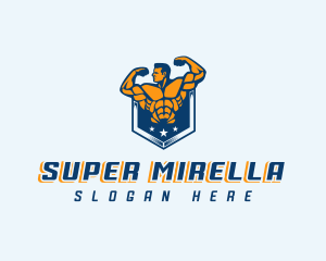 Strongman - Muscle Body Builder logo design