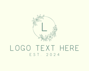 Home Decor - Flower Spa Wreath logo design