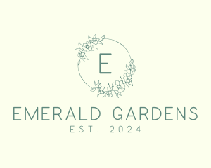 Flower Spa Wreath logo design