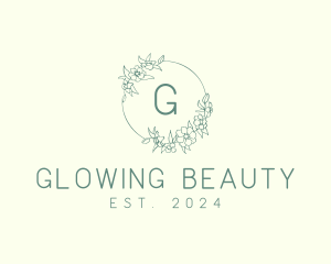 Flower Spa Wreath logo design