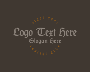 Wordmark - Gothic Clothing Business logo design