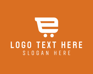 Sale - Online Cart Letter E logo design