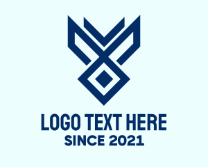 Online - Blue Gaming Symbol logo design