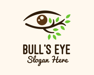 Leaf Branch Eye logo design