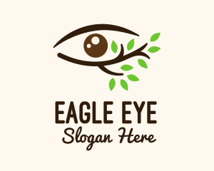 Leaf Branch Eye logo design