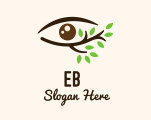 Natural - Leaf Branch Eye logo design