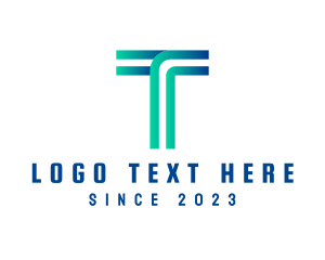 Advertising - Web Developer Letter T logo design