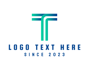 Networking - Web Developer Letter T logo design