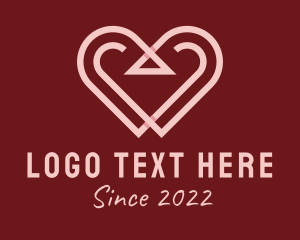 Online Dating - Dating Heart Valentines logo design