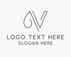 Monoline - Generic Business Letter V logo design