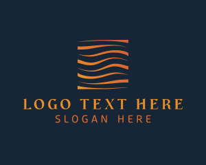 Memorable - Abstract Water Wave Square logo design