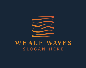 Abstract Water Wave Square logo design