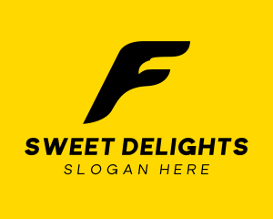 Black - Logistics Falcon Letter F logo design
