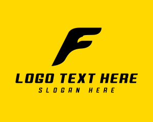 Bird - Logistics Falcon Letter F logo design