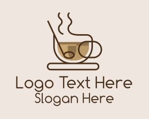 Monoline Cup of Coffee Logo