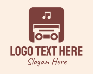 Music Player - Retro Music App logo design