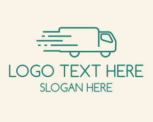 Freight - Green  Moving Truck logo design