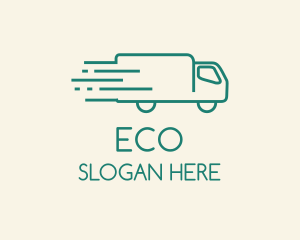 Shipping - Green  Moving Truck logo design