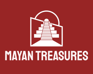 Mayan - Architectural Mayan Temple logo design