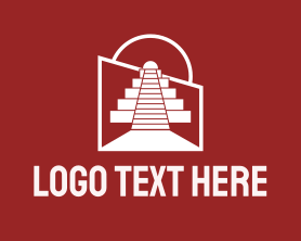 Architecture - Architectural Mayan Temple logo design