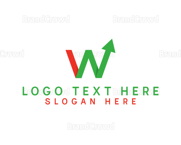 Logistics Arrow Letter W Logo