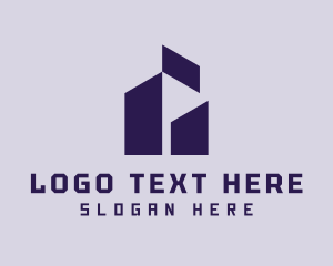 Property Developer - Violet Building Real Estate logo design