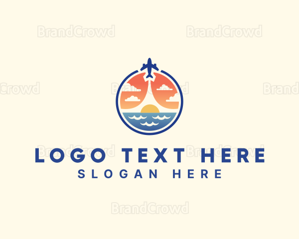 Ocean Plane Holiday Flight Logo