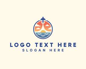 Ocean Plane Holiday Flight Logo