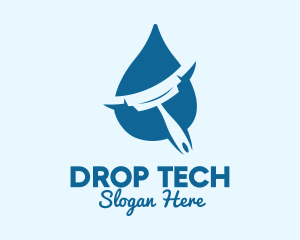 Drop - Squeegee Water Drop logo design