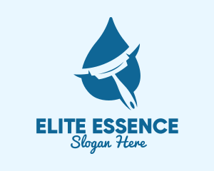 Cleaning Equipment - Squeegee Water Drop logo design