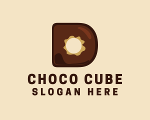 Sweet - Chocolate Donut Letter D logo design