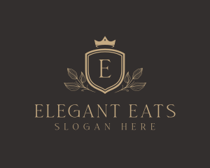 Elegant Crown Crest logo design