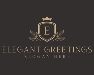 Elegant Crown Crest logo design