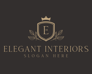 Elegant Crown Crest logo design