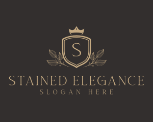 Elegant Crown Crest logo design