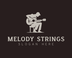 Guitar - Guitar Acoustic Instrument logo design