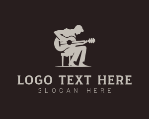 Guitar Acoustic Instrument Logo