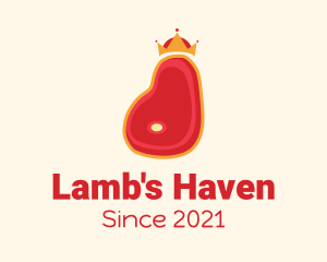 Lamb - Steak Meat King logo design