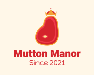 Mutton - Steak Meat King logo design