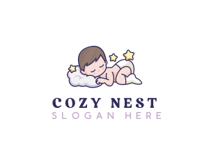 Crib - Sleeping Baby Dream logo design