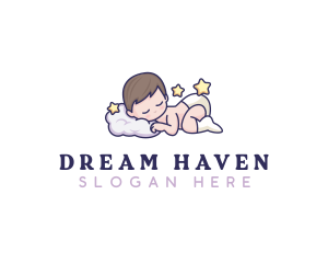 Sleep - Sleeping Baby Dream logo design