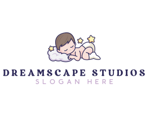 Dream - Sleeping Baby Dream logo design